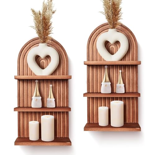 Vurlexat Boho Wandregal mit 3 Ebenen,Holz Wand Deko Kinderzimmer,Schweberegal Klein Pflanzregal für Wohnzimmer Schlafzimmer,Makramee Regal für Bilderrahmen, Dekoration, Gewürze,Braun Vurlexat Boho Wandregal mit 3 Ebenen,Holz Wand Deko Kinderzimmer,Schweberegal Klein Pflanzregal für Wohnzimmer Schlafzimmer,Makramee Regal für Bilderrahmen, Dekoration, Gewürze,Braun von Vurlexat