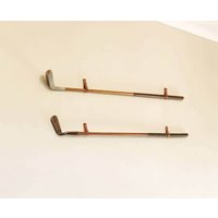 Leder Golfschläger-Wandhalter, Golfschlägerhalter, Golfschläger-Rack, Golfschläger-Display, Wandhalterungsstangenhalter, Wandbehangriemen von VuvDesign