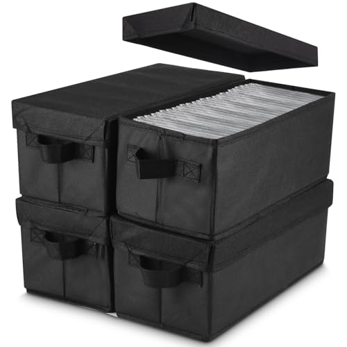 Vuxava CD Aufbewahrungsbox mit Deckel 4 Stück – Große Kapazität für bis zu 165 CDs – Tragbar & Staubdicht – Ideal für Zuhause, Büro & Unterwegs Vuxava CD Aufbewahrungsbox mit Deckel 4 Stück – Große Kapazität für bis zu 165 CDs – Tragbar & Staubdicht – Ideal für Zuhause, Büro & Unterwegs von Vuxava