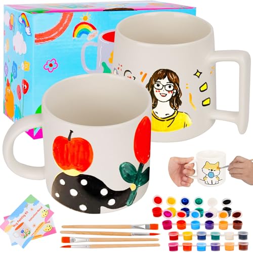 Vuxava DIY Tassen Bemalen Set – Keramik Becher zum Selbstgestalten – Porzellan Bemalen mit Farben & Pinseln – Kreatives Bastelset für Kinder & Erwachsene – Geschenkidee für Geburtstag & Weihnachten Vuxava DIY Tassen Bemalen Set – Keramik Becher zum Selbstgestalten – Porzellan Bemalen mit Farben & Pinseln – Kreatives Bastelset für Kinder & Erwachsene – Geschenkidee für Geburtstag & Weihnachten von Vuxava