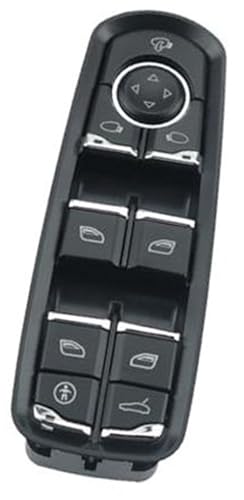 Vuzmode 1 STÜCK Steuerschalter Autofensterschalter, for Porsche Panamera Cayenne Macan 7PP959858RDML 7PP959858MDML 7PP959855C-Mit Fenster Autofensterschalter(BLACK CHILD) von Vuzmode
