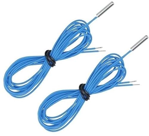 Vuzmode 3D-Drucker 100k NTC 3950 Thermistor, 2er-Pack blauer Thermistorsensor, for E3d V6 Volcano Pt100 Ender 3 V2, Ender 5 Cr10 10s 3D-Drucker-Thermistor von Vuzmode