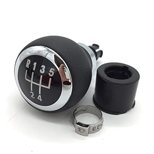 Vuzmode 5 6 Gang Schaltknauf Hebel Schaltmanschette Kofferraumabdeckung, for VW, Passat, B6 2005-2011 Handbuch Schaltsackabdeckung(BLACK 5 Speed Knob) von Vuzmode