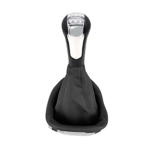 Vuzmode 5-Gang-Auto-Schaltknauf-Abdeckung, for Chevrolet, Holden Barina Spark M300 2011–2015, mit Kofferraum-Schalthebel Schaltsackabdeckung(BLACK Chrome) von Vuzmode