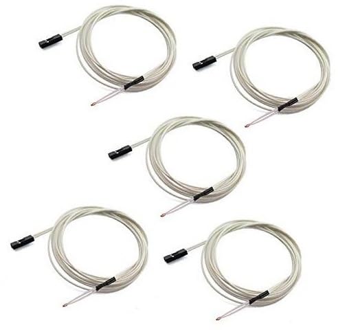Vuzmode 5 Stück NTC 3950 100K Thermistoren Temperatursensor mit 1 m Verkabelung und 2-poligem Stecker, for RepRap 3D-Drucker Heatbed Hot End Mendel Prusa J-Head 3D-Drucker-Thermistor von Vuzmode