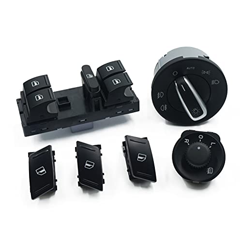 Vuzmode 6PCS SET Elektrische Fensterheber Scheinwerfer Seite Spiegel Schalter Taste, for Skoda, for Octavia, MK2 II 1Z 1Z0959858B 1Z0941431K Seitenspiegelschalter Vuzmode 6PCS SET Elektrische Fensterheber Scheinwerfer Seite Spiegel Schalter Taste, for Skoda, for Octavia, MK2 II 1Z 1Z0959858B 1Z0941431K Seitenspiegelschalter von Vuzmode
