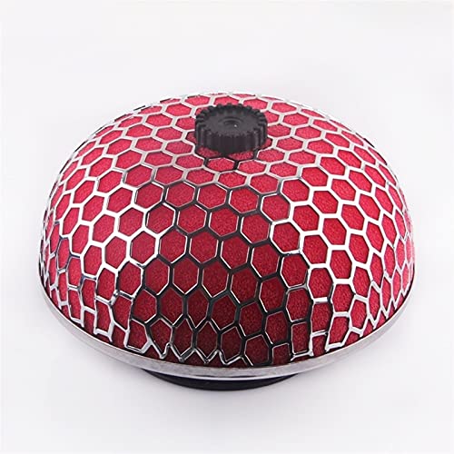 Vuzmode Auto Auto Universal Round Flow Reiniger Luftfilter Wabentyp Luftansaugsystem Luftfilter Pilzkopf Kabinenluftfilter(Red 65mm) von Vuzmode