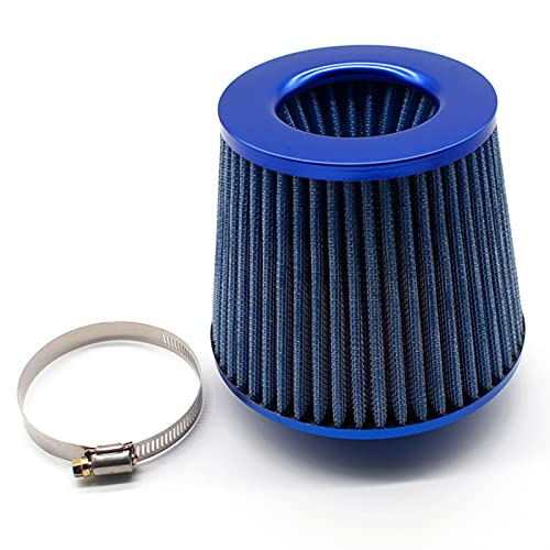Vuzmode Auto-Universal-Luftfilter 3/4 Zoll Cold Air Intake High Flow 65mm 76mm 100mm Leistung Entlüftungsfilter Auto-Luftfilter(Blue 100MM) von Vuzmode