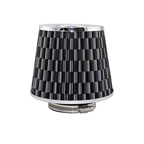 Vuzmode Luftfilter Auto 65 76mm Ersatz Universal Sport Kaltlufteinlassfilter Leistung Autoteile Auto-Luftfilter(Carbon 76mm) von Vuzmode