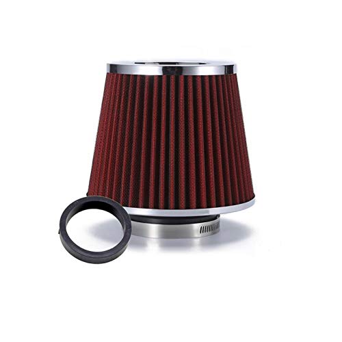Vuzmode Luftfilter Auto 65 76mm Ersatz Universal Sport Kaltlufteinlassfilter Leistung Autoteile Auto-Luftfilter(Red 65mm) von Vuzmode