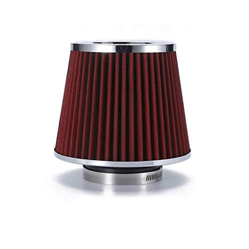 Vuzmode Luftfilter Auto 65 76mm Ersatz Universal Sport Kaltlufteinlassfilter Leistung Autoteile Auto-Luftfilter(Red 76mm) von Vuzmode