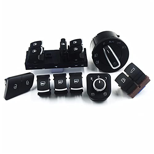 Vuzmode Scheinwerfer-Seitenspiegel-Fenster-Kofferraumschalter 5ND 941 431B, for VW, for Passat B6 3C 8 Stück 35D959903 5K4959857 5K0 959 855 Seitenspiegelschalter von Vuzmode