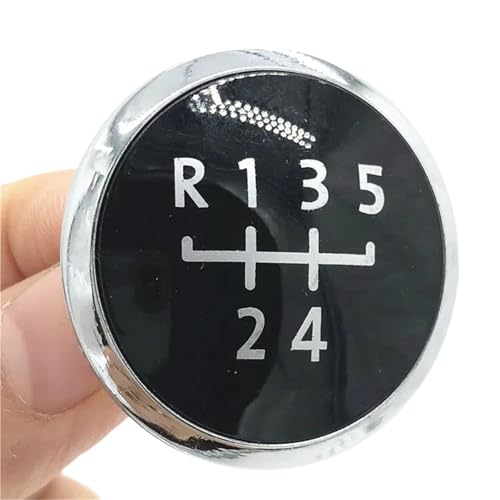 Vuzmode Styling 5/6, for Superb, for VW, Tranport T5 T5.1 Gp 2003-2011 Schaltknauf-Abdeckkappe Emblem-Abzeichen Schaltknaufkappe(Black 5) von Vuzmode