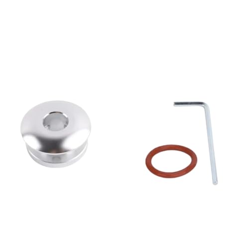 Vuzmode Universal 12mm Hift Knob Boot Retainer Adapter Limiter Manuelle Getriebe Hifter Hebel Topper Schwarz Rot Blau Ilver Stecker-Trennwandabdeckung auf der Rückseite(Silver) von Vuzmode