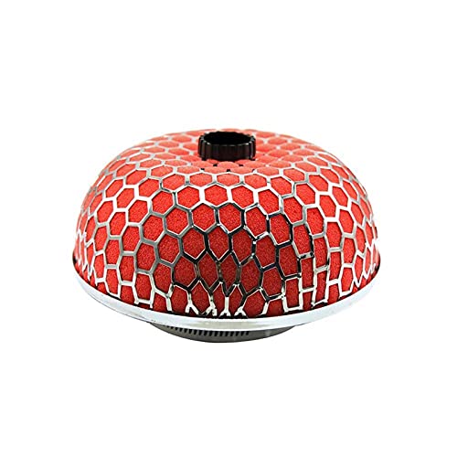 Vuzmode Universeller High Flow Luftansaugfilter 3 Zoll 76 mm Turbo Performance Autoteile Kaltsport Luftansaugsystem Kabinenluftfilter(Red) von Vuzmode