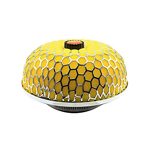 Vuzmode Universeller High Flow Luftansaugfilter 3 Zoll 76 mm Turbo Performance Autoteile Kaltsport Luftansaugsystem Kabinenluftfilter(Yellow) von Vuzmode
