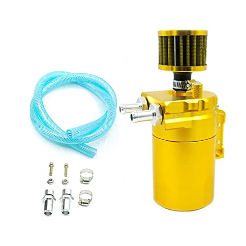 Vuzmode Verblüfft Aluminium Öl Auffangen Können Reservoir Tank Mit Luftfilter Universal 300ML Auto-Luftfilter(GOLD) von Vuzmode