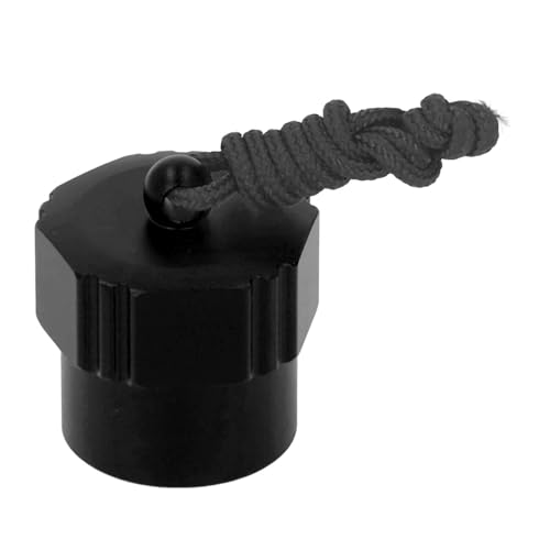 Vvikizy DIN -DIV -Staubkappe Wasserspeicher Ventil Beschützer Kappe Regler Abdeckungsabdeckung Aluminiumlegierung Universal Gewinde 1. Stufe mit Retentionsschnur für Unterwasser -DIN -DIN (Schwarz) von Vvikizy