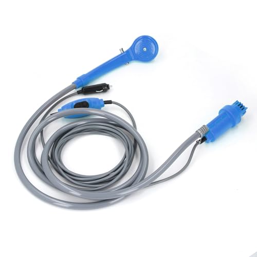 Vvikizy Tragbare Camping -Dusche, Einstellbares Wasser Fließen 2,5 L/min mit 3D -Wasserauslässen für Camping -Wanderwäsche Im Freien Camping Wanderwäsche (Blau) von Vvikizy