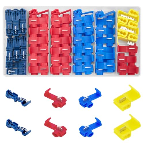 Vwoqiy 80 Stück Stromdiebe Abzweigverbinder, Kabelverbinder, Schnellverbinder Kabelabzweiger Quickverbinder, Kabeldieb Klemmverbinder - 0,5 mm² - 6 mm² von Vwoqiy