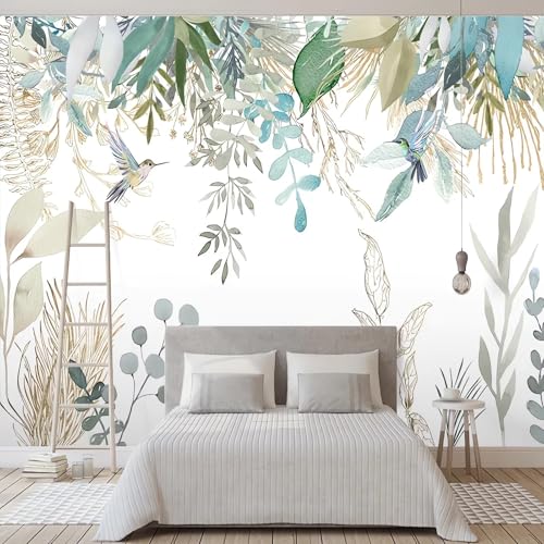 Fototapete Handgemalte Blätter,Blumen Und Vögel,Wandbilder,Wohnzimmer,Schlafzimmer,Wandmalerei-300X210Cm Fototapete Handgemalte Blätter,Blumen Und Vögel,Wandbilder,Wohnzimmer,Schlafzimmer,Wandmalerei-300X210Cm von VwrxnchCoatx