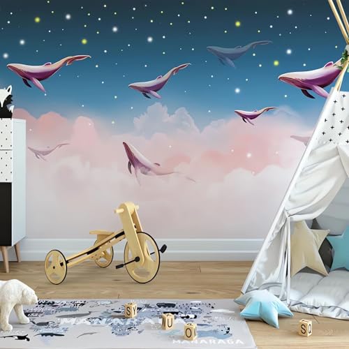 VwrxnchCoatx Benutzerdefinierte 3D-Tapete Sternenhimmel Cartoon Kinderzimmer Hintergrund Wandbilder Wohnkultur Wandverkleidung Hintergrund Fresko-300X210Cm von VwrxnchCoatx