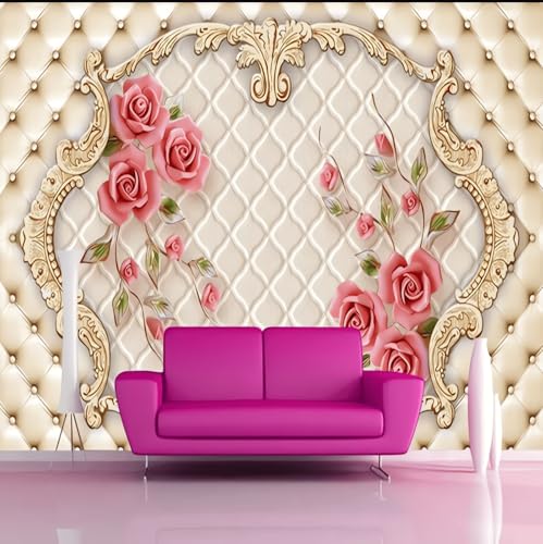 VwrxnchCoatx Benutzerdefinierte 3D-Wandbild 3D Stereo Rose Blumen Tapete Wohnzimmer Tv Sofa Hintergrund Wanddekor Fresko-250X175Cm VwrxnchCoatx Benutzerdefinierte 3D-Wandbild 3D Stereo Rose Blumen Tapete Wohnzimmer Tv Sofa Hintergrund Wanddekor Fresko-250X175Cm von VwrxnchCoatx
