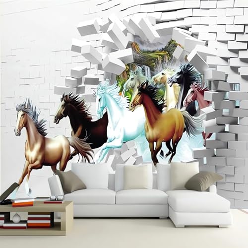 VwrxnchCoatx Benutzerdefinierte 3D-Wandbilder Jeder Größe,Tapete,Pferd,Tierlandschaft,Fresko,Wohnzimmer,Fernseher,Sofa,Hintergrund,100 X 70 Cm VwrxnchCoatx Benutzerdefinierte 3D-Wandbilder Jeder Größe,Tapete,Pferd,Tierlandschaft,Fresko,Wohnzimmer,Fernseher,Sofa,Hintergrund,100 X 70 Cm von VwrxnchCoatx