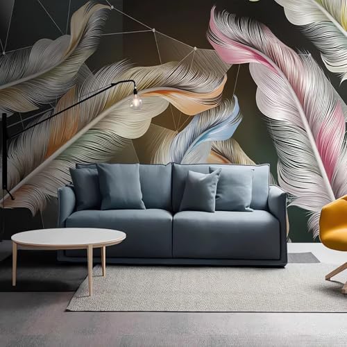 VwrxnchCoatx Benutzerdefinierte Wandbild Tapete 3D Feder Geometrische Fresko Wohnzimmer Sofa Schlafzimmer Hintergrund Wand-200X140Cm VwrxnchCoatx Benutzerdefinierte Wandbild Tapete 3D Feder Geometrische Fresko Wohnzimmer Sofa Schlafzimmer Hintergrund Wand-200X140Cm von VwrxnchCoatx