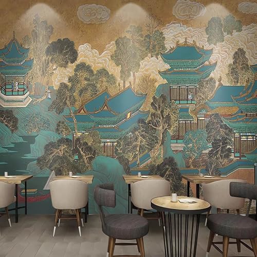 VwrxnchCoatx Benutzerdefinierte Wandtapete Handgemalte Architektur Tempel Fresko Wohnzimmer Esszimmer Hintergrund Wandmalerei 3D-430X300Cm VwrxnchCoatx Benutzerdefinierte Wandtapete Handgemalte Architektur Tempel Fresko Wohnzimmer Esszimmer Hintergrund Wandmalerei 3D-430X300Cm von VwrxnchCoatx