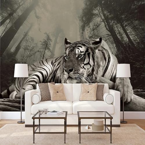 VwrxnchCoatx Benutzerdefinierte Wandtapete Tigerwald Wandmalerei Kinderzimmer Jungenzimmer Hintergrund Wohnkultur Tapete-200X140Cm von VwrxnchCoatx