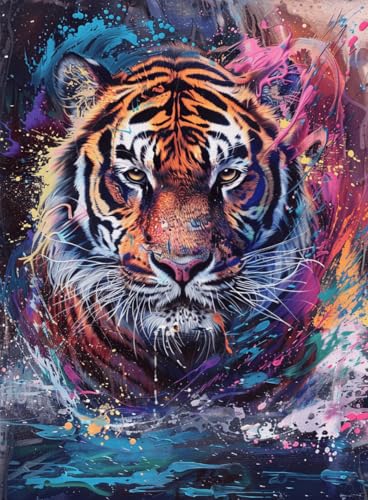 VwrxnchCoatx Kreuzstich Stickpackung Tiger,11CT Sticken Set Erwachsene Kreuzstich,DIY Stickbilder Vorgedruckt Kreuzstich für Anfänger Home Decor 40x50cm VwrxnchCoatx Kreuzstich Stickpackung Tiger,11CT Sticken Set Erwachsene Kreuzstich,DIY Stickbilder Vorgedruckt Kreuzstich für Anfänger Home Decor 40x50cm von VwrxnchCoatx