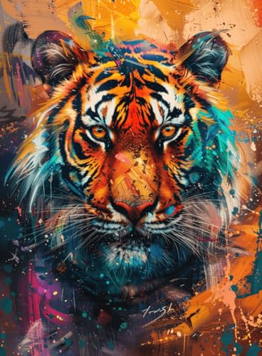 VwrxnchCoatx Kreuzstich Stickpackung Tiger,11CT Sticken Set Erwachsene Kreuzstich,DIY Stickbilder Vorgedruckt Kreuzstich für Anfänger Home Decor 40x50cm VwrxnchCoatx Kreuzstich Stickpackung Tiger,11CT Sticken Set Erwachsene Kreuzstich,DIY Stickbilder Vorgedruckt Kreuzstich für Anfänger Home Decor 40x50cm von VwrxnchCoatx