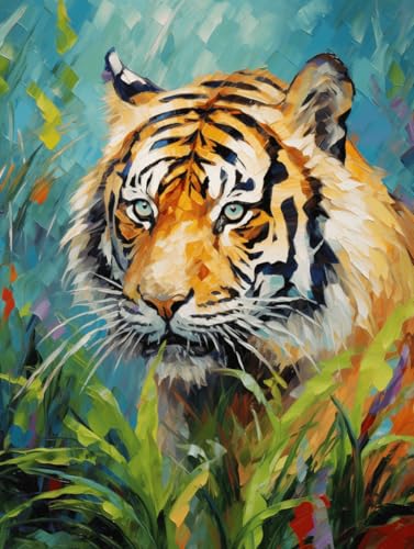 VwrxnchCoatx Kreuzstich Stickpackung Tiger,11CT Sticken Set Erwachsene Kreuzstich,DIY Stickbilder Vorgedruckt Kreuzstich für Anfänger Home Decor 40x50cm VwrxnchCoatx Kreuzstich Stickpackung Tiger,11CT Sticken Set Erwachsene Kreuzstich,DIY Stickbilder Vorgedruckt Kreuzstich für Anfänger Home Decor 40x50cm von VwrxnchCoatx