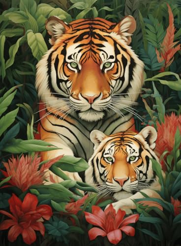 VwrxnchCoatx Kreuzstich Stickpackung Tiger,11CT Sticken Set Erwachsene Kreuzstich,DIY Stickbilder Vorgedruckt Kreuzstich für Anfänger Home Decor 40x50cm VwrxnchCoatx Kreuzstich Stickpackung Tiger,11CT Sticken Set Erwachsene Kreuzstich,DIY Stickbilder Vorgedruckt Kreuzstich für Anfänger Home Decor 40x50cm von VwrxnchCoatx