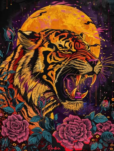 VwrxnchCoatx Kreuzstich Stickpackung Tiger,11CT Sticken Set Erwachsene Kreuzstich,DIY Stickbilder Vorgedruckt Kreuzstich für Anfänger Home Decor 40x50cm VwrxnchCoatx Kreuzstich Stickpackung Tiger,11CT Sticken Set Erwachsene Kreuzstich,DIY Stickbilder Vorgedruckt Kreuzstich für Anfänger Home Decor 40x50cm von VwrxnchCoatx