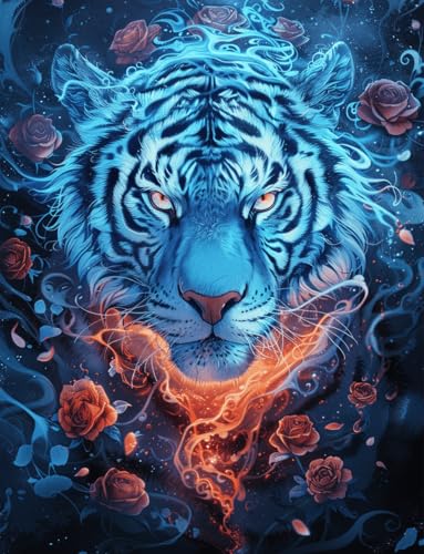 VwrxnchCoatx Kreuzstich Stickpackung Tiger,11CT Sticken Set Erwachsene Kreuzstich,DIY Stickbilder Vorgedruckt Kreuzstich für Anfänger Home Decor 40x50cm VwrxnchCoatx Kreuzstich Stickpackung Tiger,11CT Sticken Set Erwachsene Kreuzstich,DIY Stickbilder Vorgedruckt Kreuzstich für Anfänger Home Decor 40x50cm von VwrxnchCoatx