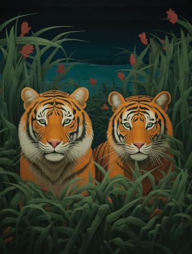 VwrxnchCoatx Kreuzstich Stickpackung Tiger,11CT Sticken Set Erwachsene Kreuzstich,DIY Stickbilder Vorgedruckt Kreuzstich für Anfänger Home Decor 40x50cm VwrxnchCoatx Kreuzstich Stickpackung Tiger,11CT Sticken Set Erwachsene Kreuzstich,DIY Stickbilder Vorgedruckt Kreuzstich für Anfänger Home Decor 40x50cm von VwrxnchCoatx