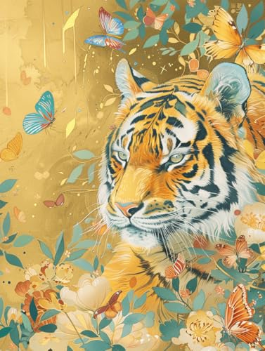 VwrxnchCoatx Kreuzstich Stickpackung Tiger,11CT Sticken Set Erwachsene Kreuzstich,DIY Stickbilder Vorgedruckt Kreuzstich für Anfänger Home Decor 40x50cm VwrxnchCoatx Kreuzstich Stickpackung Tiger,11CT Sticken Set Erwachsene Kreuzstich,DIY Stickbilder Vorgedruckt Kreuzstich für Anfänger Home Decor 40x50cm von VwrxnchCoatx