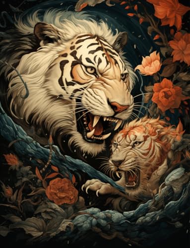 VwrxnchCoatx Kreuzstich Stickpackung Tiger,11CT Sticken Set Erwachsene Kreuzstich,DIY Stickbilder Vorgedruckt Kreuzstich für Anfänger Home Decor 40x50cm VwrxnchCoatx Kreuzstich Stickpackung Tiger,11CT Sticken Set Erwachsene Kreuzstich,DIY Stickbilder Vorgedruckt Kreuzstich für Anfänger Home Decor 40x50cm von VwrxnchCoatx