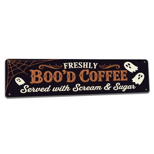 Freshly Boo'd Coffee Halloween-Schild für Süßes oder Saures, Küche, gruselige Getränkebar oder Spukhaus, 20,3 x 30,5 cm Freshly Boo'd Coffee Halloween-Schild für Süßes oder Saures, Küche, gruselige Getränkebar oder Spukhaus, 20,3 x 30,5 cm von Vwurxau