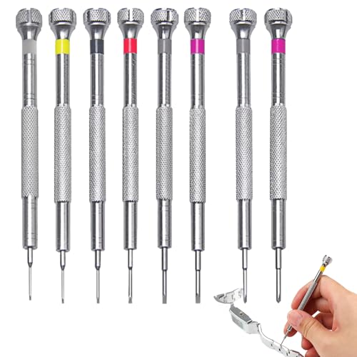8 Stück Präzisions Schraubendreher, Brillen Reparatur Schraubendreher Set, Uhren Reparatur Schraubendreher Set 0,6/0,8/1,0/1,2/1,4/1,6 mm,Für Die Reparatur Von Uhren und Brillen 8 Stück Präzisions Schraubendreher, Brillen Reparatur Schraubendreher Set, Uhren Reparatur Schraubendreher Set 0,6/0,8/1,0/1,2/1,4/1,6 mm,Für Die Reparatur Von Uhren und Brillen von Vxcbad