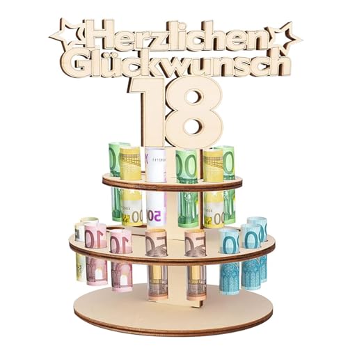 Vxcbad Holz Geburtstag Aufsteller 18. Geburtstag, Herzlichen Glückwunsch Design, Dekorative Geschenkhalterung Vxcbad Holz Geburtstag Aufsteller 18. Geburtstag, Herzlichen Glückwunsch Design, Dekorative Geschenkhalterung von Vxcbad