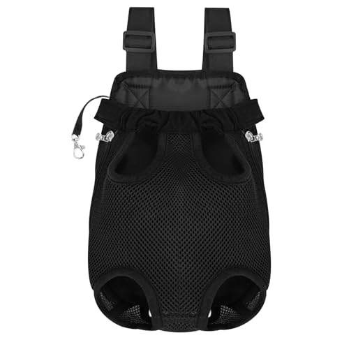 1 x Haustier-Tragerucksack, verstellbarer Haustier-Front-Hundetragerucksack, Haustier-Beine-Out-Design, Hunde-Reisetasche, atmungsaktiv, einfache Passform für kleine, mittelgroße Welpen, Wandern von Vxcvzv