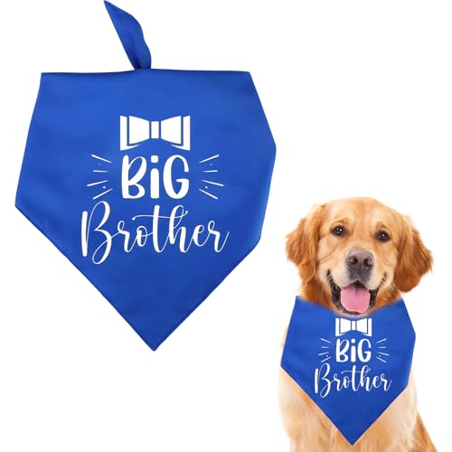 Hundehalstuch für mittelgroße und große Hunde, verstellbar, 70 x 34 cm, Blau von Vxcvzv