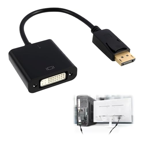 Vxiwscy DisplayPort auf DVI Adapter, Vergoldet DP zu DVI-D Kabel HDTV Konverter, Männlich zu Weiblich, Ideal für PC, Monitor, Projektor, Unterstützt 1080p Full HD, 1920 x 1200 Auflösung Vxiwscy DisplayPort auf DVI Adapter, Vergoldet DP zu DVI-D Kabel HDTV Konverter, Männlich zu Weiblich, Ideal für PC, Monitor, Projektor, Unterstützt 1080p Full HD, 1920 x 1200 Auflösung von Vxiwscy