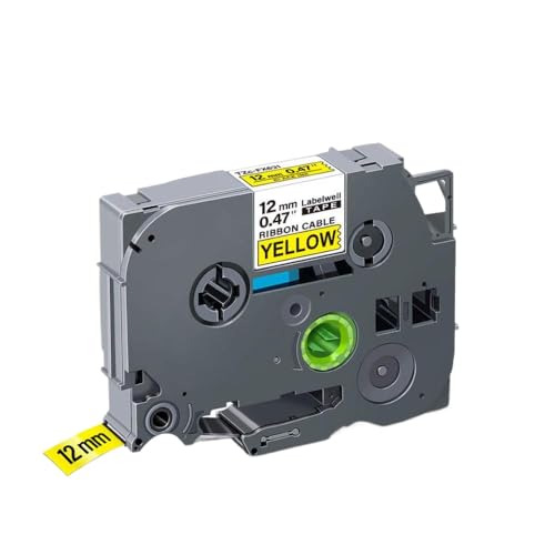 1pcs FX231 FX 231 Flexible Etikettenbänder funktioniert mit FX231 FX221 FX631 FX621 kompatibel für H110 Label Maker(Schwarz auf Gelb) von Vyawnqe