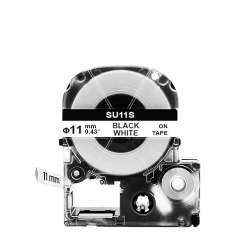 1pcs Wärmeschreinrohrkompatibel mit SU5S SU5Y SU3W SU3Y SU11S SU11Y3.5mm 5 mm 11mm Labelband funktioniert mit LW-300 LW-400-Etikettierer(11mm weiß) von Vyawnqe
