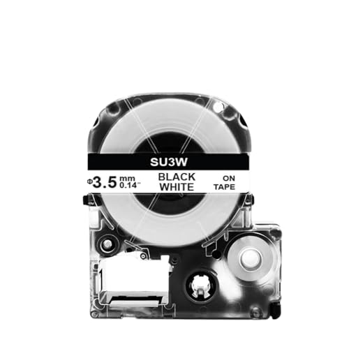 1pcs Wärmeschreinrohrkompatibel mit SU5S SU5Y SU3W SU3Y SU11S SU11Y3.5mm 5 mm 11mm Labelband funktioniert mit LW-300 LW-400-Etikettierer(3,5 mm weiß) von Vyawnqe