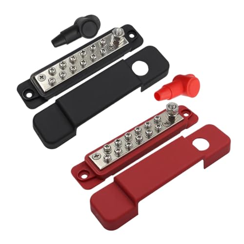 2pcs 48 V 180a Bushaltestelle 12 Klemmeverteilungsblock mit Abdeckung mit Marine Applications Car Boat RV Camper Elektrikunternehmen kompatibel von Vyawnqe
